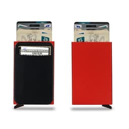image-New Rfid Smart Wallet Card Holder Metal Thin Slim Men Women Wallets Pop Up Minimalist Wallet Small Black Purse Metal Vallet