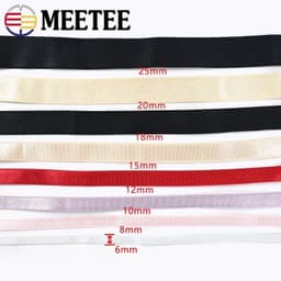 image-10/20Meters 6mm-25mm Nylon Elastic Bands For Bra Straps Rubber Band Webbing Shoulder Strap DIY Garment Decor Sewing Accessories