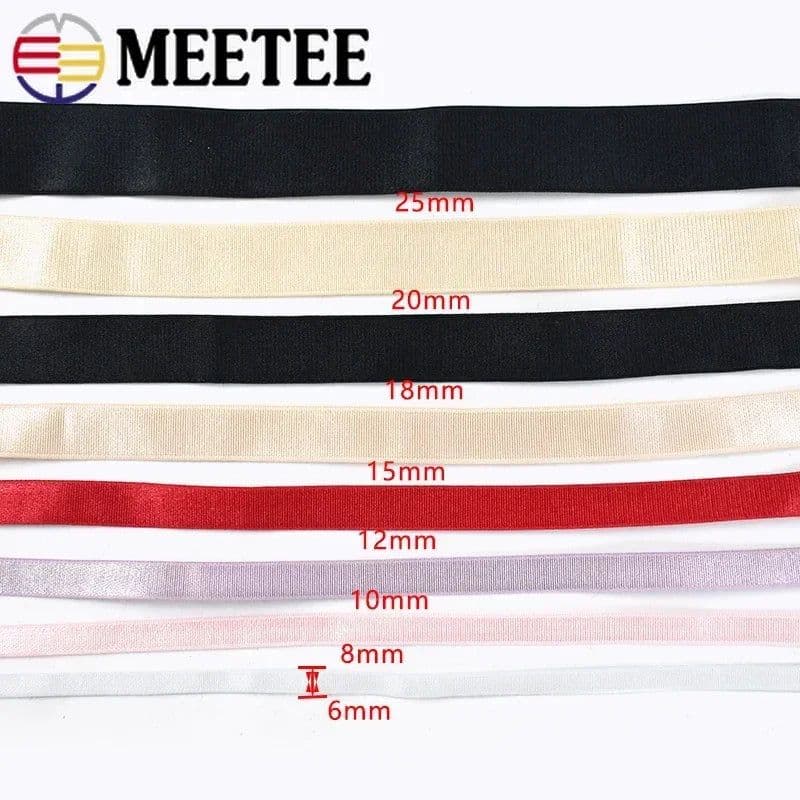 image-10/20Meters 6mm-25mm Nylon Elastic Bands For Bra Straps Rubber Band Webbing Shoulder Strap DIY Garment Decor Sewing Accessories
