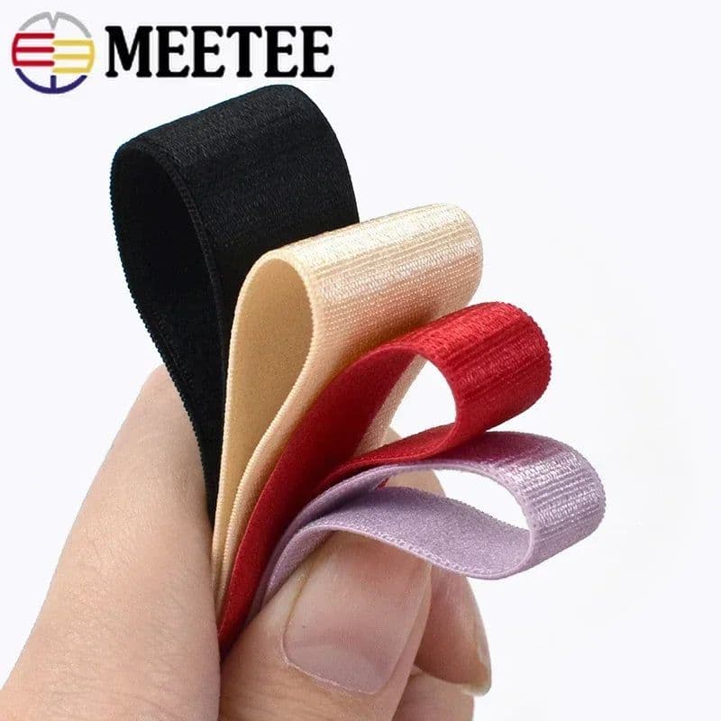 image-10/20Meters 6mm-25mm Nylon Elastic Bands For Bra Straps Rubber Band Webbing Shoulder Strap DIY Garment Decor Sewing Accessories