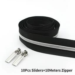 image-10Meters 3# 5# Nylon Zipper Tape with Zip Puller Sliders Bag Clothes Jacket Garment Repair Kits DIY Sewing Tailoring Accessories