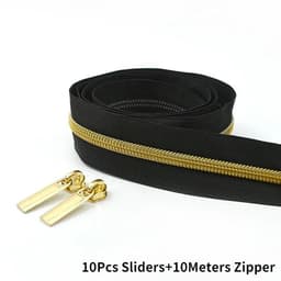 image-10Meters 3# 5# Nylon Zipper Tape with Zip Puller Sliders Bag Clothes Jacket Garment Repair Kits DIY Sewing Tailoring Accessories