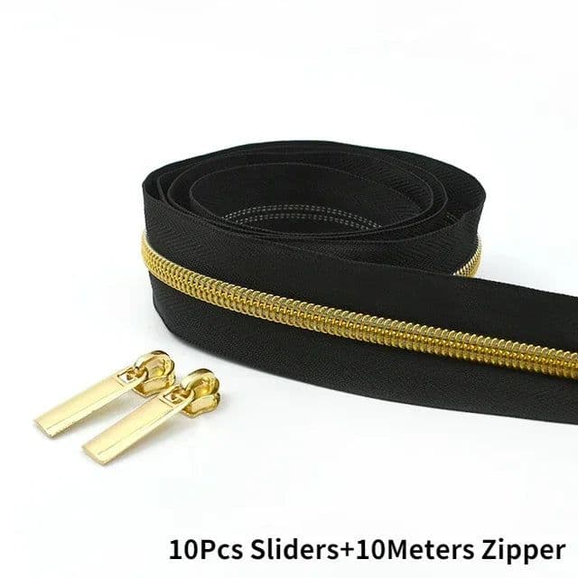 image-10Meters 3# 5# Nylon Zipper Tape with Zip Puller Sliders Bag Clothes Jacket Garment Repair Kits DIY Sewing Tailoring Accessories