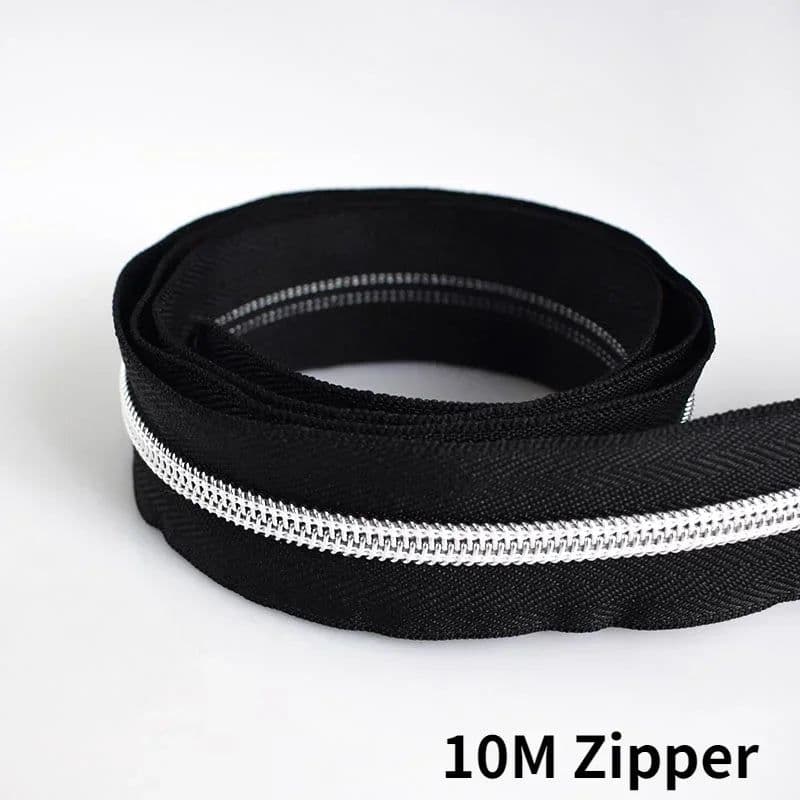 image-10Meters 3# 5# Nylon Zipper Tape with Zip Puller Sliders Bag Clothes Jacket Garment Repair Kits DIY Sewing Tailoring Accessories