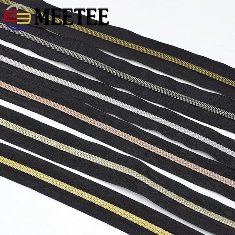 image-10Meters 3# 5# Nylon Zipper Tape with Zip Puller Sliders Bag Clothes Jacket Garment Repair Kits DIY Sewing Tailoring Accessories