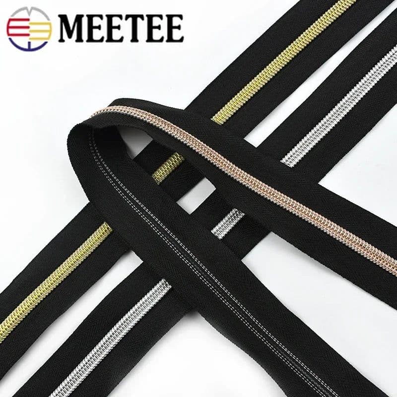 image-10Meters 3# 5# Nylon Zipper Tape with Zip Puller Sliders Bag Clothes Jacket Garment Repair Kits DIY Sewing Tailoring Accessories