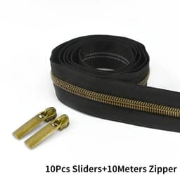 image-10Meters 3# 5# Nylon Zipper Tape with Zip Puller Sliders Bag Clothes Jacket Garment Repair Kits DIY Sewing Tailoring Accessories