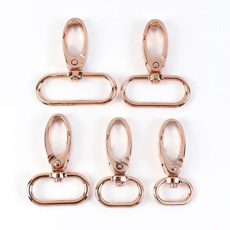 image-50pcs Metal Strap Buckles Lobster Clasp Bag Webbing Snap Hooks Handbag Hangers DIY KeyChain Leather Part Accessories