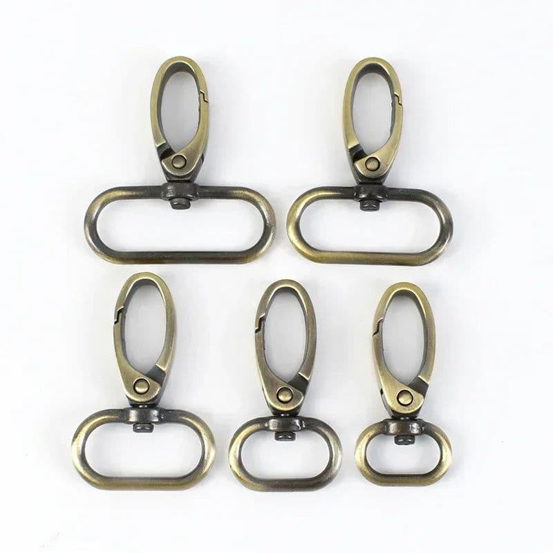 image-50pcs Metal Strap Buckles Lobster Clasp Bag Webbing Snap Hooks Handbag Hangers DIY KeyChain Leather Part Accessories