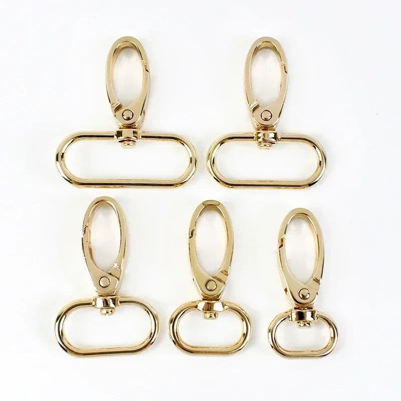 image-50pcs Metal Strap Buckles Lobster Clasp Bag Webbing Snap Hooks Handbag Hangers DIY KeyChain Leather Part Accessories