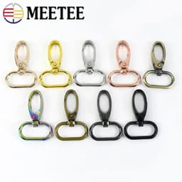 image-50pcs Metal Strap Buckles Lobster Clasp Bag Webbing Snap Hooks Handbag Hangers DIY KeyChain Leather Part Accessories