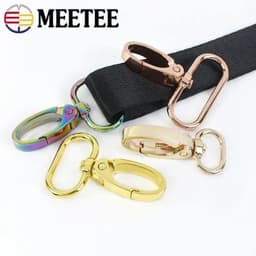 image-50pcs Metal Strap Buckles Lobster Clasp Bag Webbing Snap Hooks Handbag Hangers DIY KeyChain Leather Part Accessories