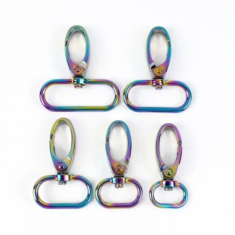 image-50pcs Metal Strap Buckles Lobster Clasp Bag Webbing Snap Hooks Handbag Hangers DIY KeyChain Leather Part Accessories