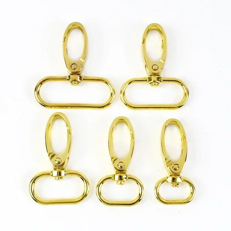 image-50pcs Metal Strap Buckles Lobster Clasp Bag Webbing Snap Hooks Handbag Hangers DIY KeyChain Leather Part Accessories