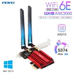 image-Fenvi 5374Mbps WiFi 6E Intel AX210 PCIe Wireless WiFi Adapter 2.4G/5G/6Ghz 802.11AX For Bluetooth 5.3 AX200 WiFi 6 Card PC Win10