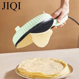 image-Mini Automatic Electric Crepe Maker Spring Cake Pie Cooker Non-stick Pizza Griddle Pancake Pan Pot Baking Grill Cooking Plate EU