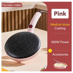 image-Mini Automatic Electric Crepe Maker Spring Cake Pie Cooker Non-stick Pizza Griddle Pancake Pan Pot Baking Grill Cooking Plate EU