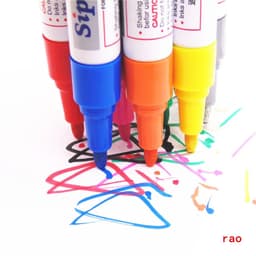 image-10 Colors Waterproof Car Tyre Tire Tread Rubber Metal Permanent Paint Marker Pen Round Brush
