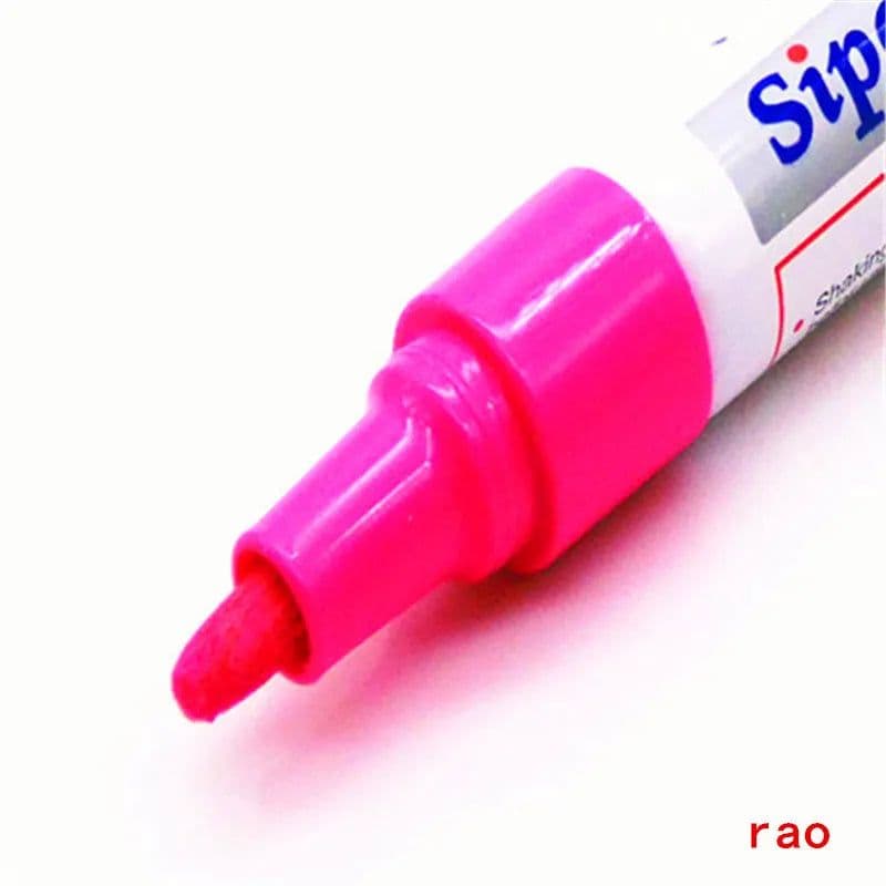 image-10 Colors Waterproof Car Tyre Tire Tread Rubber Metal Permanent Paint Marker Pen Round Brush