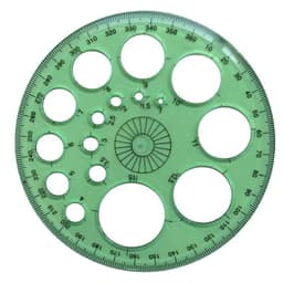 image-1 Pcs Foot Diameter 11.5cm 360-degree Circular Blue Red Green Yellow Optional Four-color High-grade Patchwork Ruler Wholesale