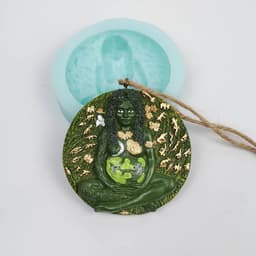 image-Handmade Earth Mama Goddess Statue Resin Mold Mom Earth Statue Gift Resin Silicone Molds DIY Room Ornaments Ceremony Decoration