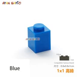 image-50pcs/lot DIY Blocks Building Bricks Thick 1X1 Educational Assemblage Construction Toys for Children Size Compatible With Brand