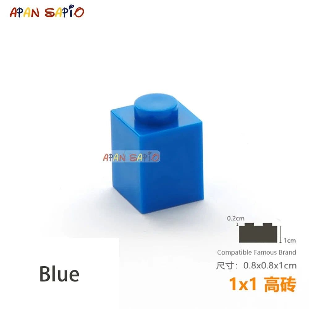 image-50pcs/lot DIY Blocks Building Bricks Thick 1X1 Educational Assemblage Construction Toys for Children Size Compatible With Brand