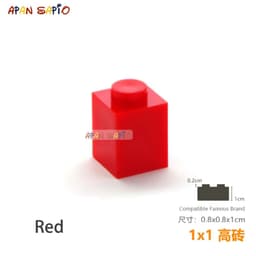 image-50pcs/lot DIY Blocks Building Bricks Thick 1X1 Educational Assemblage Construction Toys for Children Size Compatible With Brand