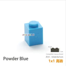 image-50pcs/lot DIY Blocks Building Bricks Thick 1X1 Educational Assemblage Construction Toys for Children Size Compatible With Brand