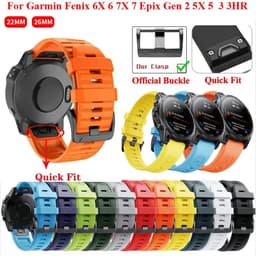 image-JKER 22mm 26mm QuickFit Strap for Garmin Epix Gen 2 Silicone Band for Garmin Fenix 7 7X 5 5X 6X Pro Enduro 2 Bracelet Watchband