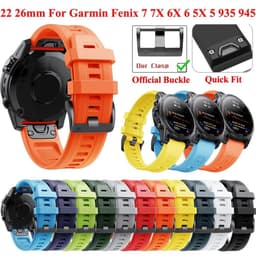 image-JKER 22mm 26mm QuickFit Strap for Garmin Epix Gen 2 Silicone Band for Garmin Fenix 7 7X 5 5X 6X Pro Enduro 2 Bracelet Watchband