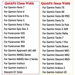 image-JKER 22mm 26mm QuickFit Strap for Garmin Epix Gen 2 Silicone Band for Garmin Fenix 7 7X 5 5X 6X Pro Enduro 2 Bracelet Watchband