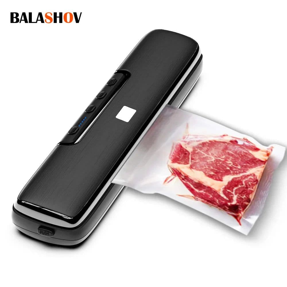 image-220V Electric Vacuum Sealer Packaging Machine with Free 15pcs Vacuum Bags Machine Household Black Food Vacuum Sealer