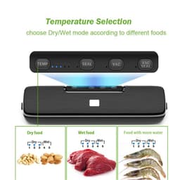 image-220V Electric Vacuum Sealer Packaging Machine with Free 15pcs Vacuum Bags Machine Household Black Food Vacuum Sealer