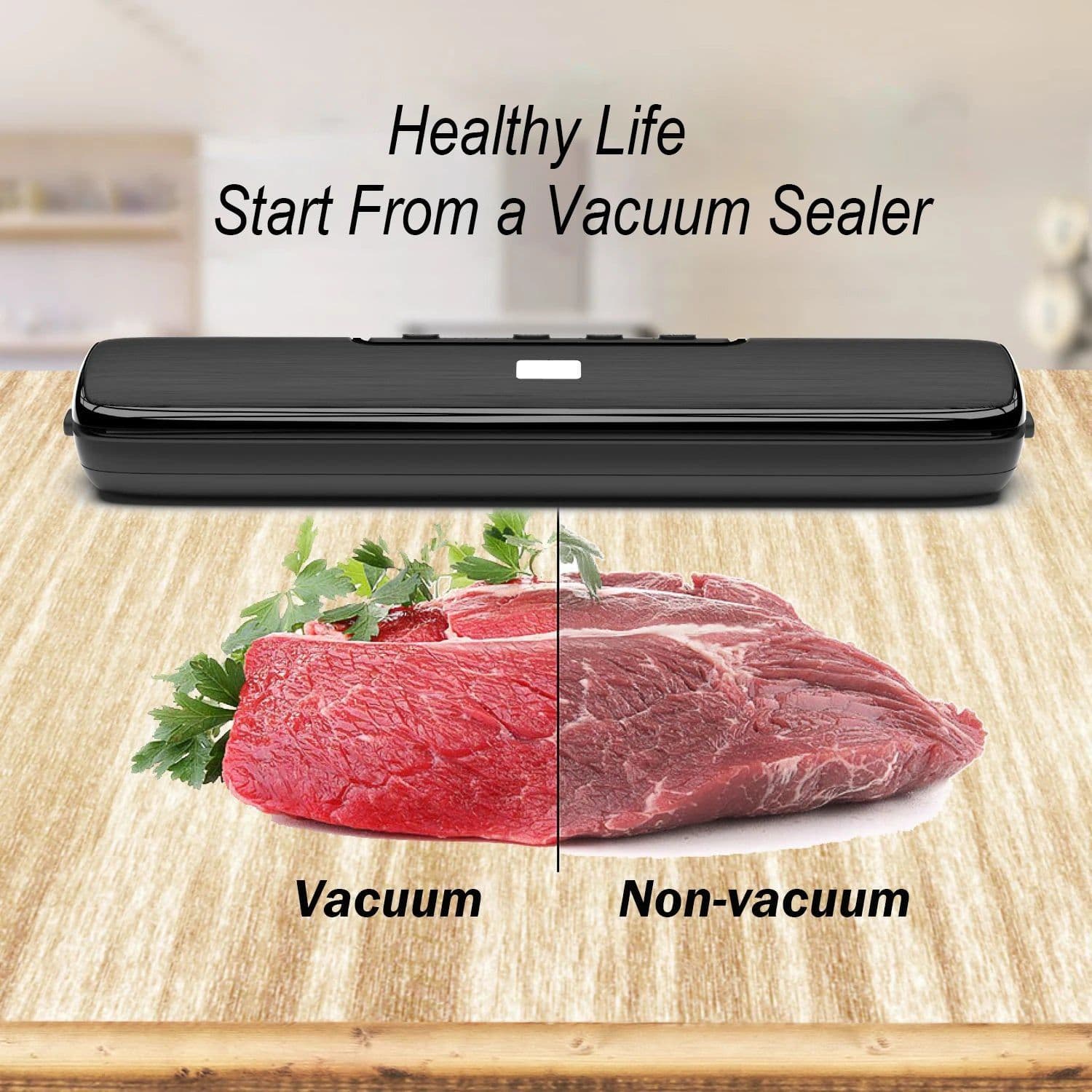 image-220V Electric Vacuum Sealer Packaging Machine with Free 15pcs Vacuum Bags Machine Household Black Food Vacuum Sealer