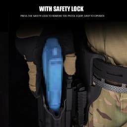 image-Tactical Surefir X300U Flashlight Universal Pistol Holster Lightweight-Bearing QLS Holsters for Military Airsoft SIG Glock 17 19