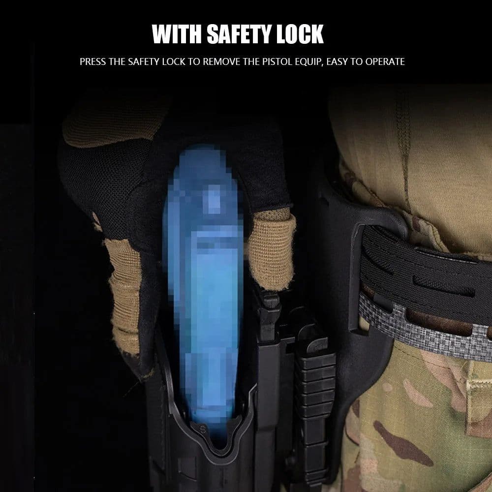 image-Tactical Surefir X300U Flashlight Universal Pistol Holster Lightweight-Bearing QLS Holsters for Military Airsoft SIG Glock 17 19