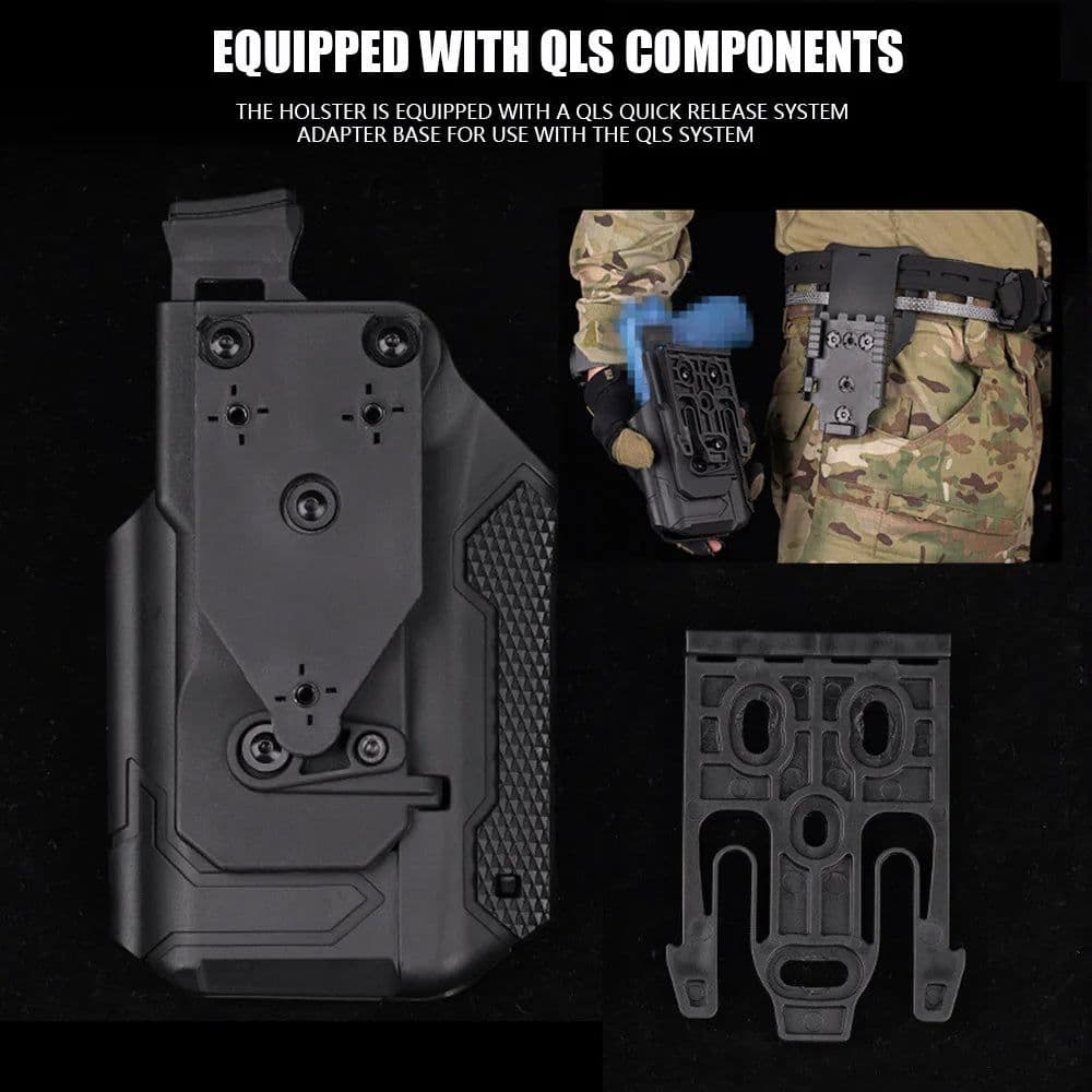 image-Tactical Surefir X300U Flashlight Universal Pistol Holster Lightweight-Bearing QLS Holsters for Military Airsoft SIG Glock 17 19