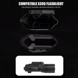 image-Tactical Surefir X300U Flashlight Universal Pistol Holster Lightweight-Bearing QLS Holsters for Military Airsoft SIG Glock 17 19