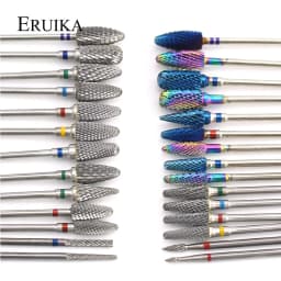 image-66 Types Tungsten Blue Rainbow Carbide Nail Drill Bit Electric Nail Mills Cutter for Manicure Machine Nail Files Accessories