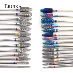 image-66 Types Tungsten Blue Rainbow Carbide Nail Drill Bit Electric Nail Mills Cutter for Manicure Machine Nail Files Accessories