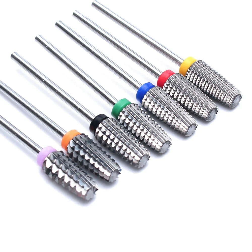 image-66 Types Tungsten Blue Rainbow Carbide Nail Drill Bit Electric Nail Mills Cutter for Manicure Machine Nail Files Accessories