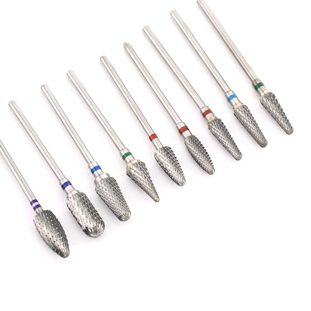image-66 Types Tungsten Blue Rainbow Carbide Nail Drill Bit Electric Nail Mills Cutter for Manicure Machine Nail Files Accessories