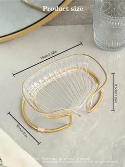 image-Bathroom Soap Tray Rack Light Luxury Soap Holder with Drain Water Toilet Shower Soap Storage Case Container Bathroom Gadgets