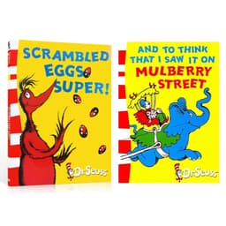 image-Dr.Seuss Series SCRAMBLED EGGS SUPER / AND TO THINK THAT I SAW IT ON MULBERRY STREET Baby Picture Story English Books for kids