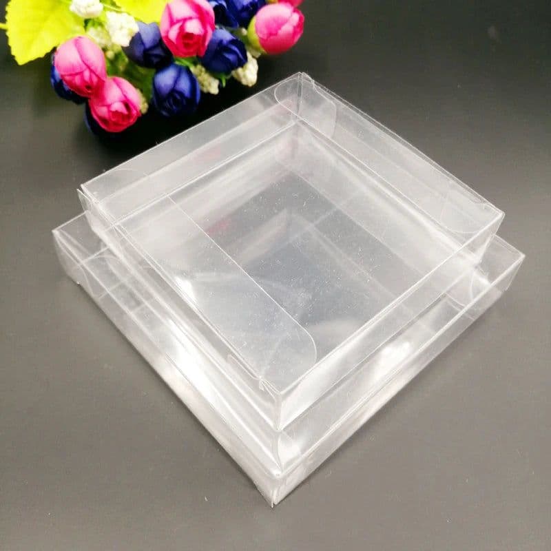 image-100pcs ABB Transparent Clear PVC Gift Box Packaging Christmas Wedding Plastic Box for Jewelry Storage Boxs Candy Small Gift Boxs