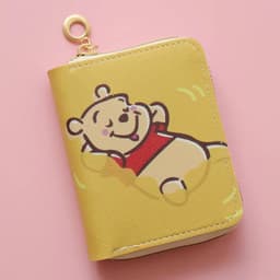 image-Cute Winnie the Pooh Unisex Short Wallet PU Leather Short Wallet Disney Cute Small Purse Bag Mini Handbag Gifts