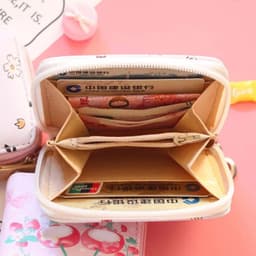image-Cute Winnie the Pooh Unisex Short Wallet PU Leather Short Wallet Disney Cute Small Purse Bag Mini Handbag Gifts