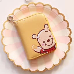 image-Cute Winnie the Pooh Unisex Short Wallet PU Leather Short Wallet Disney Cute Small Purse Bag Mini Handbag Gifts