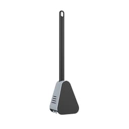 image-Golf Silicone Toilet Brushes With Holder Set Long Handled Toilet Cleaning Brush Black Modern Hygienic Bathroom Accessories